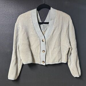 Rosewater Remi Cream Button Down Cardigan